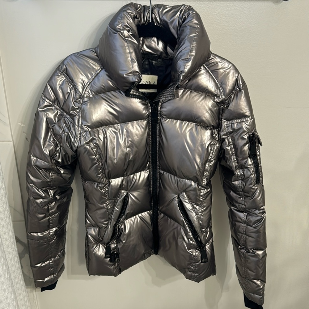 SAM NewYork Short metallic puffer